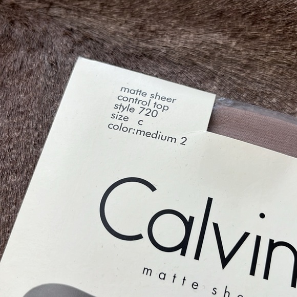 Calvin Klein Matte Sheer Control Top Tights Pantyhose Medium 2 C - Picture 3 of 6